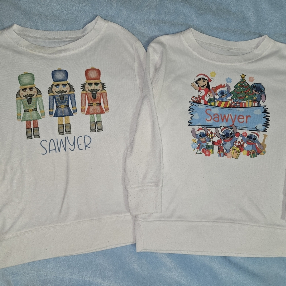 Sawyer Monogram Christmas Shirts 5t